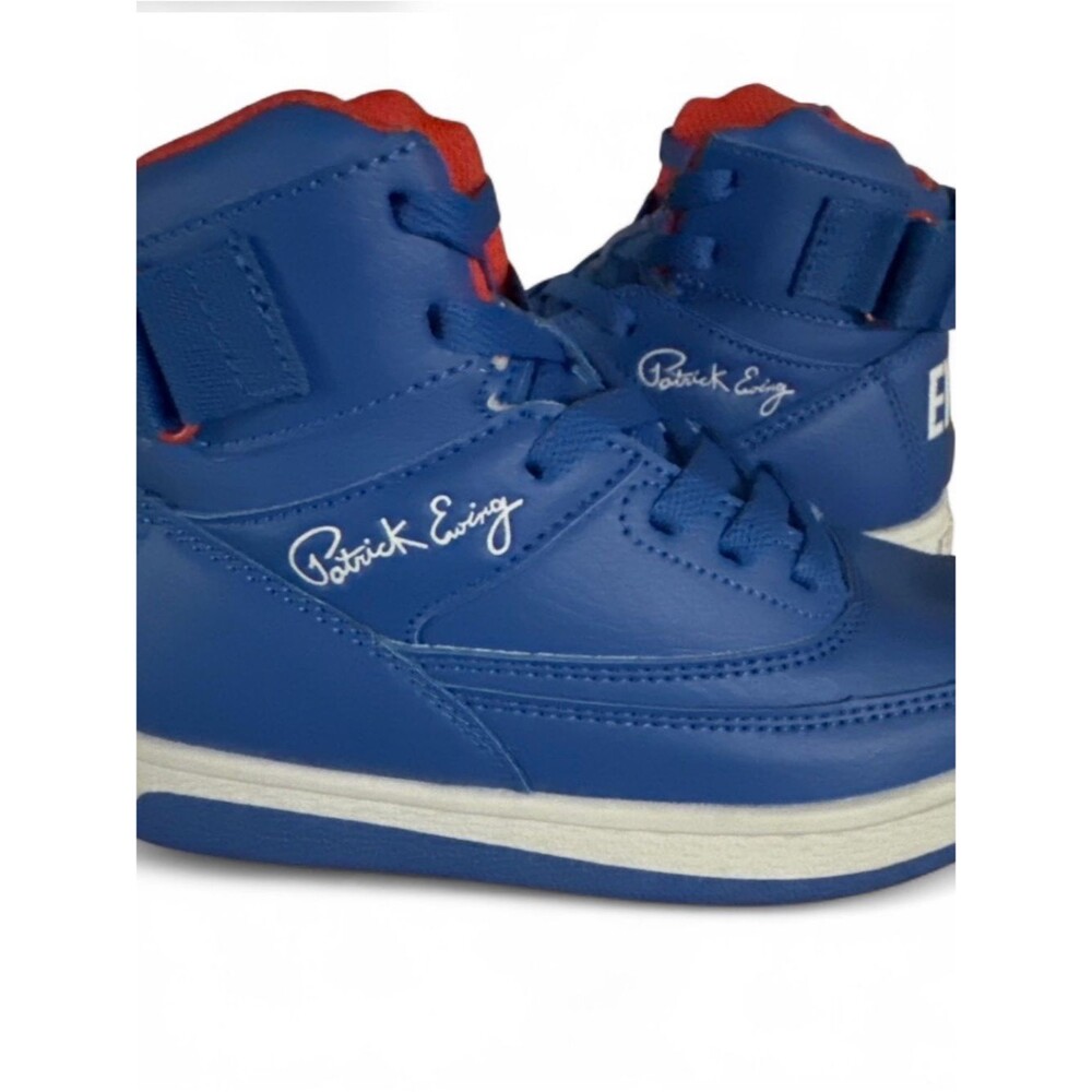 Patrick Ewing Kids' High-Top Sneakers in Blue with Orange Accent NY Knicks Color